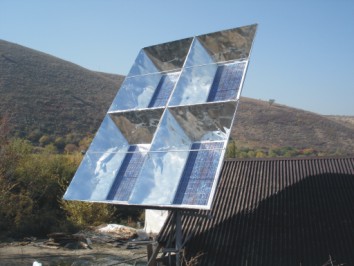 Solar station 4 kW electric power and 8 kW hot water power