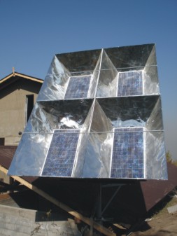 Solar station 4 kW electric power and 8 kW hot water power